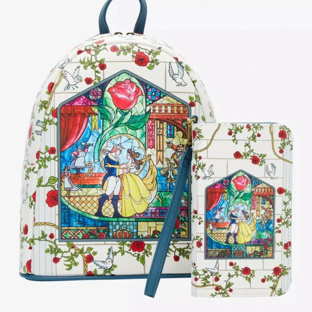 Loungefly Disney Beauty And The Beast Stained Glass Set